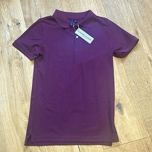 Janie and Jack burgundy s/s polo size 8